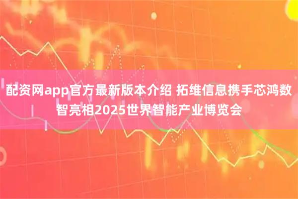 配资网app官方最新版本介绍 拓维信息携手芯鸿数智亮相2025世界智能产业博览会